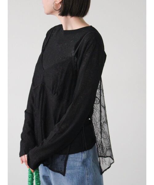 Lugnoncure（ルノンキュール）の「レースキャミブラウス（シャツ/ブラウス・レディース・オフホワイト/ブラック・F）」の5枚目の写真