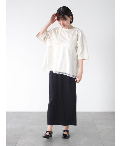 Lugnoncure（ルノンキュール）の「レースキャミブラウス（シャツ/ブラウス・レディース・オフホワイト/ブラック・F）」の10枚目の写真