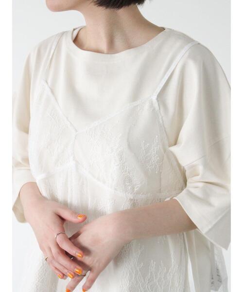 Lugnoncure（ルノンキュール）の「レースキャミブラウス（シャツ/ブラウス・レディース・オフホワイト/ブラック・F）」の14枚目の写真