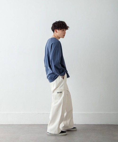 THRASHER（スラッシャー）の「【THRASHER】 カツラギ ・ デニム ワイド イージーパンツ / スケーターパンツ / シェフパンツ（デニムパンツ・メンズ・ベージュ/ブラック系/オフホワイト/ブラック/ワンウォッシュ・X-LARGE/LARGE/MEDIUM/SMALL）」の16枚目の写真