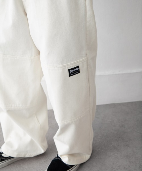 THRASHER（スラッシャー）の「【THRASHER】 カツラギ ・ デニム ワイド イージーパンツ / スケーターパンツ / シェフパンツ（デニムパンツ・メンズ・ベージュ/ブラック系/オフホワイト/ブラック/ワンウォッシュ・X-LARGE/LARGE/MEDIUM/SMALL）」の12枚目の写真