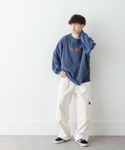 THRASHER（スラッシャー）の「【THRASHER】 カツラギ ・ デニム ワイド イージーパンツ / スケーターパンツ / シェフパンツ（デニムパンツ・メンズ・ベージュ/ブラック系/オフホワイト/ブラック/ワンウォッシュ・X-LARGE/LARGE/MEDIUM/SMALL）」の14枚目の写真