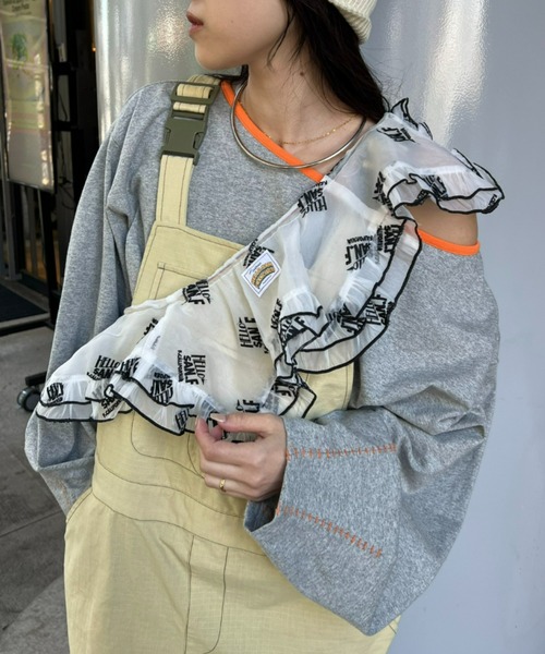 HELLO.SANFRANCISCO（ハローサンフランシスコ）の「【HELLO.SANFRANCISCO/ハローサンフランシスコ】刺繍オーガンジーマルチウェイつけ襟（付け襟・レディース・ホワイト/ブラック・ONE SIZE）」の2枚目の写真