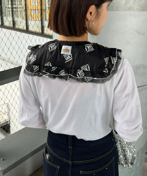 HELLO.SANFRANCISCO（ハローサンフランシスコ）の「【HELLO.SANFRANCISCO/ハローサンフランシスコ】刺繍オーガンジーマルチウェイつけ襟（付け襟・レディース・ホワイト/ブラック・ONE SIZE）」の14枚目の写真