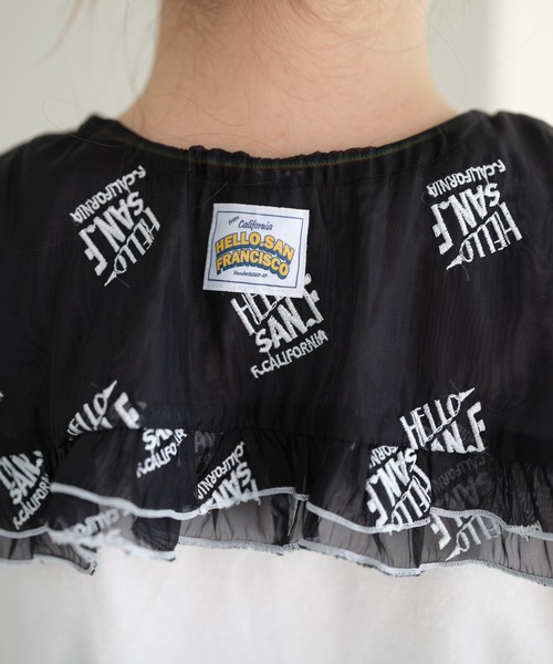 HELLO.SANFRANCISCO（ハローサンフランシスコ）の「【HELLO.SANFRANCISCO/ハローサンフランシスコ】刺繍オーガンジーマルチウェイつけ襟（付け襟・レディース・ホワイト/ブラック・ONE SIZE）」の9枚目の写真