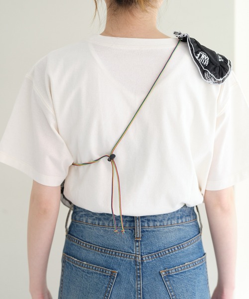 HELLO.SANFRANCISCO（ハローサンフランシスコ）の「【HELLO.SANFRANCISCO/ハローサンフランシスコ】刺繍オーガンジーマルチウェイつけ襟（付け襟・レディース・ホワイト/ブラック・ONE SIZE）」の5枚目の写真