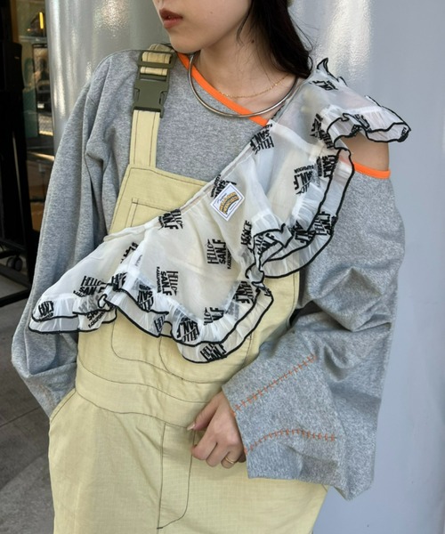 HELLO.SANFRANCISCO（ハローサンフランシスコ）の「【HELLO.SANFRANCISCO/ハローサンフランシスコ】刺繍オーガンジーマルチウェイつけ襟（付け襟・レディース・ホワイト/ブラック・ONE SIZE）」の15枚目の写真