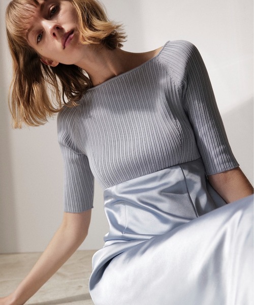 【セール】◇＜アンサンブル対応＞ジェムカラーナローサテンドッキング（ワンピース）｜JILL by JILL STUART（ジルバイジルスチュアート）