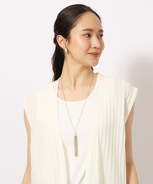 SHOO・LA・RUE（シューラルー）の「◆メタルタッセルネックレス（ネックレス・レディース・シルバー/ゴールド・00）」の3枚目の写真