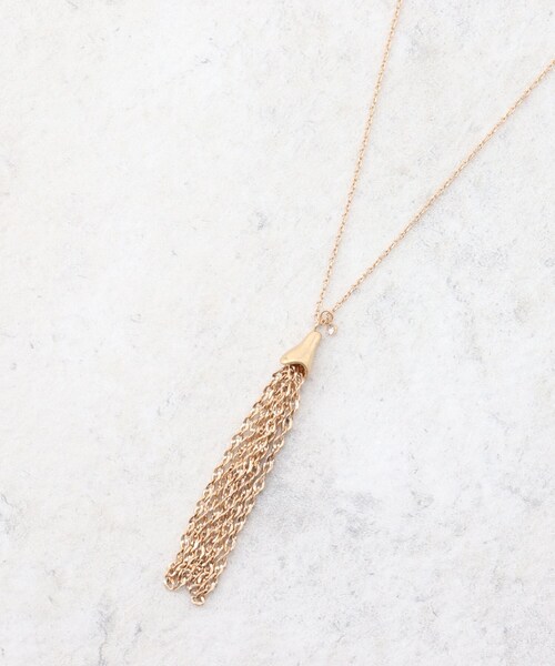 SHOO・LA・RUE（シューラルー）の「◆メタルタッセルネックレス（ネックレス・レディース・シルバー/ゴールド・00）」の4枚目の写真