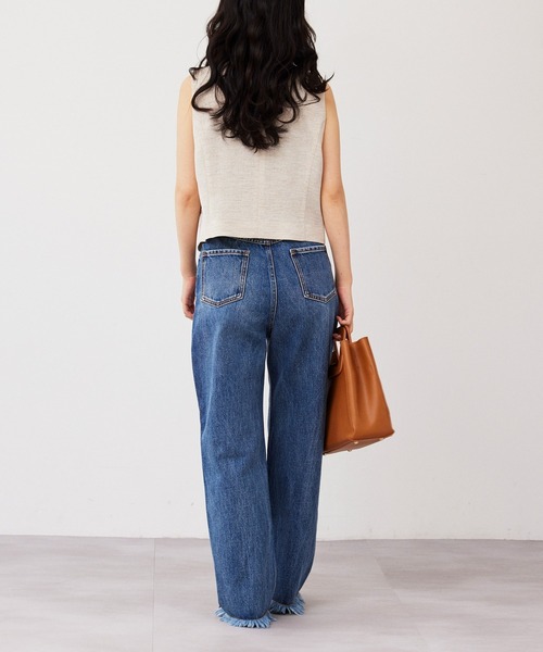 Sirin(シリン)の「ヴィンテージ風 フリンジワイドデニム【2サイズ展開】(デニムパンツ・レディース・インディゴブルー/ブルー・X-SMALL/SMALL)」の17枚目の写真
