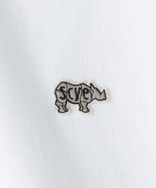 Scye（サイ）の「＜SCYE BASICS＞ Cotton Pique Polo Shirt/コットン ピケ ポロシャツ（ポロシャツ・メンズ・ケリー/オフホワイト/ブラック・40/38/42）」の6枚目の写真