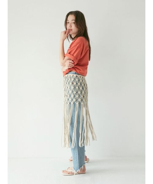 Ungrid（アングリッド）の「カラーロゴルーズTee（Tシャツ/カットソー・レディース・オレンジ/ブルー/オフホワイト・FREE）」の7枚目の写真