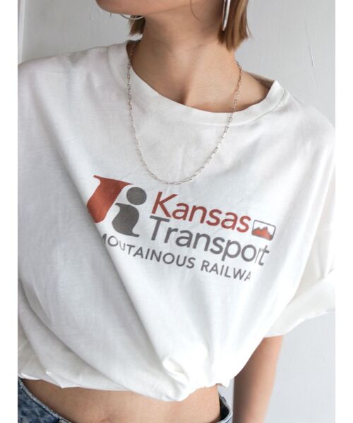 Ungrid（アングリッド）の「カラーロゴルーズTee（Tシャツ/カットソー・レディース・オレンジ/ブルー/オフホワイト・FREE）」の12枚目の写真