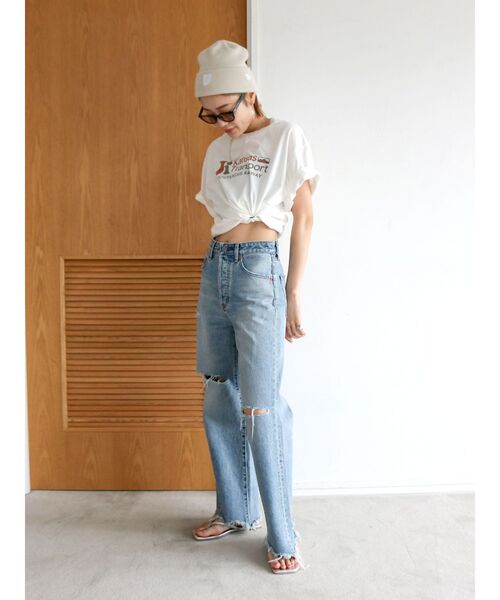 Ungrid（アングリッド）の「カラーロゴルーズTee（Tシャツ/カットソー・レディース・オレンジ/ブルー/オフホワイト・FREE）」の16枚目の写真