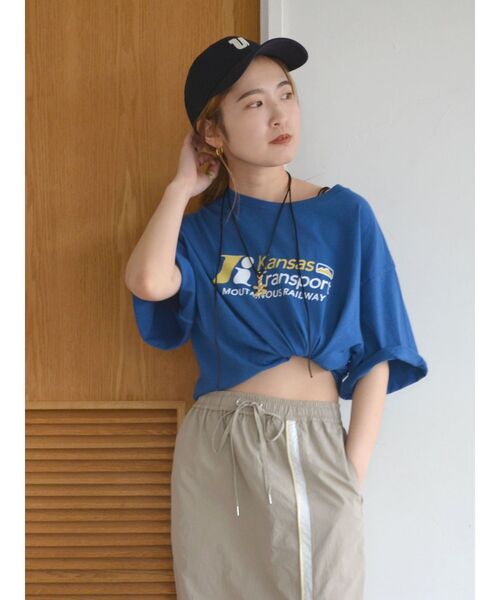 Ungrid（アングリッド）の「カラーロゴルーズTee（Tシャツ/カットソー・レディース・オレンジ/ブルー/オフホワイト・FREE）」の18枚目の写真