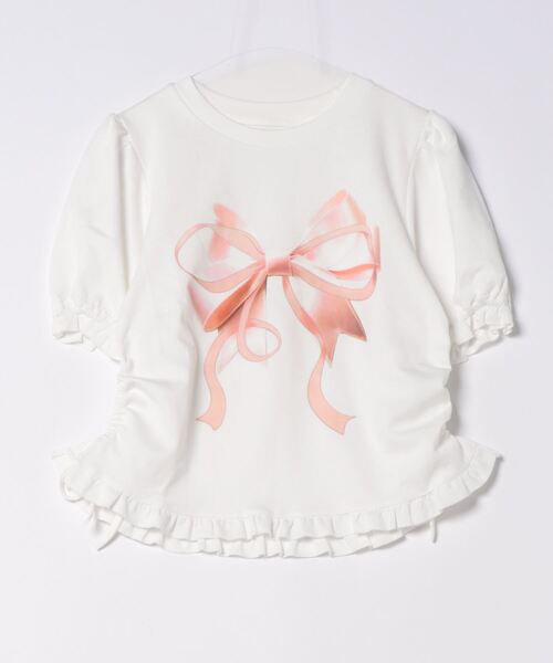 Ank Rouge（アンクルージュ）の「バレエコアリボンTE（Tシャツ/カットソー・レディース・ホワイト/ブラック・M）」の16枚目の写真