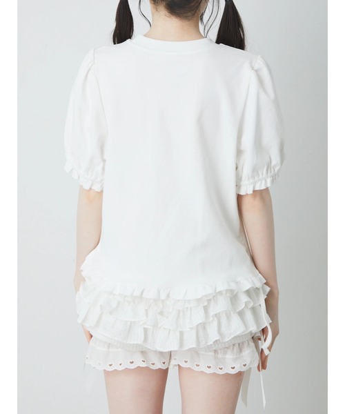 Ank Rouge（アンクルージュ）の「バレエコアリボンTE（Tシャツ/カットソー・レディース・ホワイト/ブラック・M）」の10枚目の写真