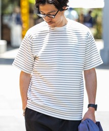 ITEMS URBANRESEARCH | ダンボールボーダー ショートスリーブ カットソー(Tシャツ/カットソー)