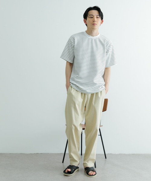 ITEMS URBANRESEARCH(アイテムズ アーバンリサーチ)の「ダンボールボーダー ショートスリーブ カットソー(Tシャツ/カットソー・メンズ・ネイビー/ブルー/ブラック・MEDIUM/LARGE)」の18枚目の写真