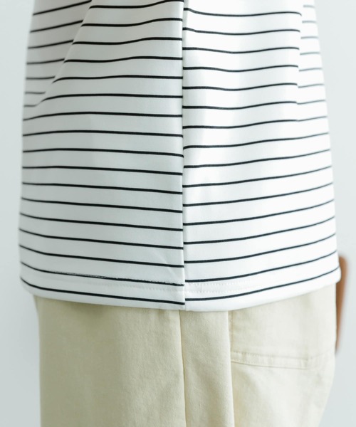 ITEMS URBANRESEARCH(アイテムズ アーバンリサーチ)の「ダンボールボーダー ショートスリーブ カットソー(Tシャツ/カットソー・メンズ・ネイビー/ブルー/ブラック・MEDIUM/LARGE)」の7枚目の写真