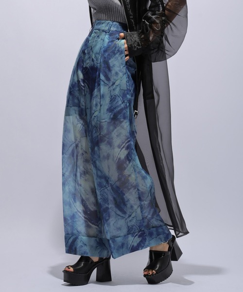 HARE（ハレ）の「オーロラシアーワイドパンツ(HARE)（その他パンツ・レディース・グリーン/ブルー・FREE）」の10枚目の写真