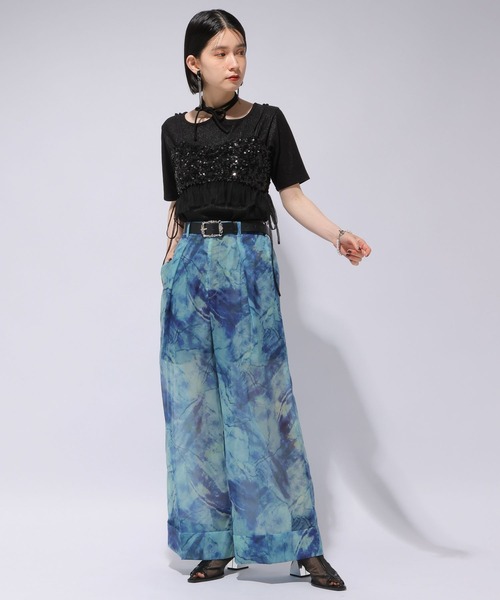 HARE（ハレ）の「オーロラシアーワイドパンツ(HARE)（その他パンツ・レディース・グリーン/ブルー・FREE）」の22枚目の写真