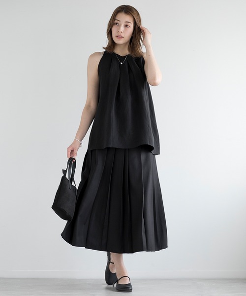 DECADE CLASSIC(ディケイド クラシック)の「【DECADE CLASSIC】ノースリーブ フレアトップス(シャツ/ブラウス・レディース・ブラック・MEDIUM/SMALL)」の13枚目の写真