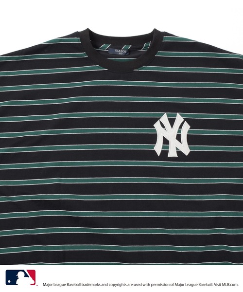 GLAZOS（グラソス）の「【大人向けサイズあり】【MLB】マルチボーダー・チームロゴ刺繍半袖Tシャツ（Tシャツ/カットソー・キッズ・ライトブルー/ブラック/ホワイト/ライトグレー・140cm/150cm/160cm/170cm）」の10枚目の写真