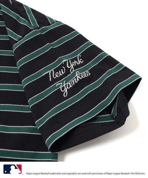 GLAZOS（グラソス）の「【大人向けサイズあり】【MLB】マルチボーダー・チームロゴ刺繍半袖Tシャツ（Tシャツ/カットソー・キッズ・ライトブルー/ブラック/ホワイト/ライトグレー・140cm/150cm/160cm/170cm）」の12枚目の写真