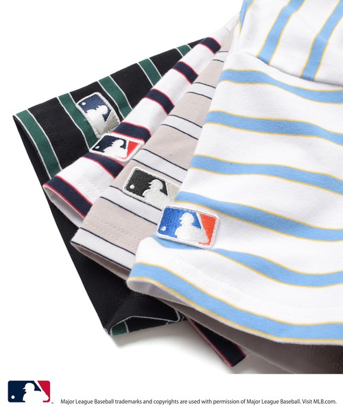 GLAZOS（グラソス）の「【大人向けサイズあり】【MLB】マルチボーダー・チームロゴ刺繍半袖Tシャツ（Tシャツ/カットソー・キッズ・ライトブルー/ブラック/ホワイト/ライトグレー・140cm/150cm/160cm/170cm）」の16枚目の写真