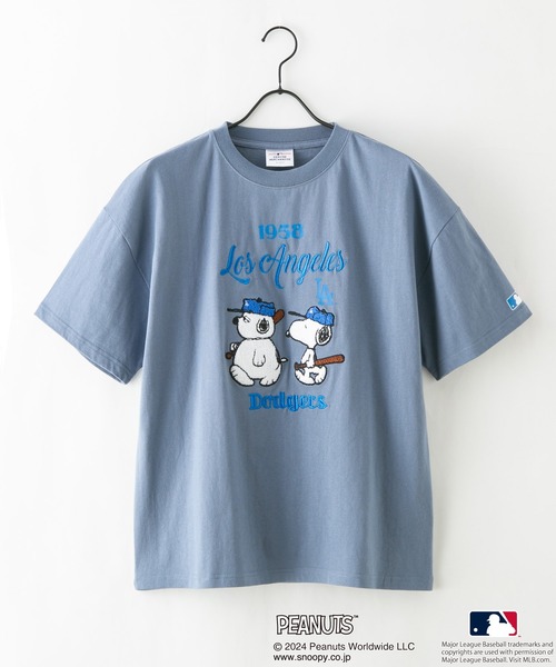 PEANUTS(ピーナッツ)の「【MLB ×PEANUTS】オリジナルデザインTシャツ ヤンキース ドジャース パドレス ドロップショルダー ビッグシルエット ユニセックス(Tシャツ/カットソー・メンズ・ベージュ系その他3/ホワイト系その他2/グレー系その他3/ブルー系その他2/ベージュ系その他/ホワイト系その他・MEDIUM/LARGE/X-LARGE)」の10枚目の写真