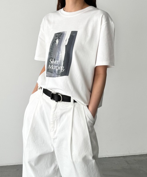 CANAL JEAN(キャナルジーン)の「El mar Silver Morning半袖Tシャツ(Tシャツ/カットソー・レディース・ホワイト・ONE SIZE)」の3枚目の写真