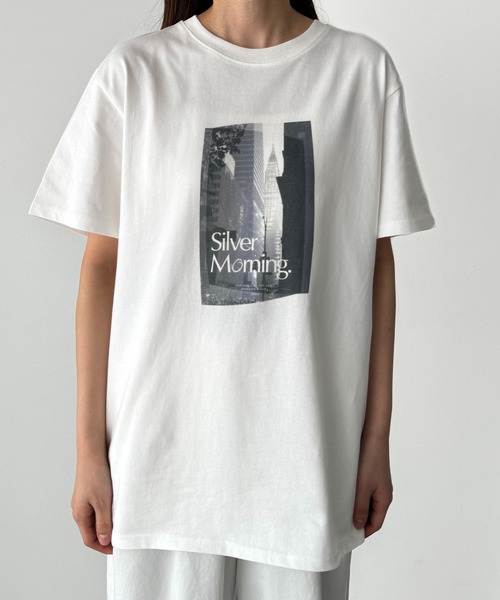 CANAL JEAN(キャナルジーン)の「El mar Silver Morning半袖Tシャツ(Tシャツ/カットソー・レディース・ホワイト・ONE SIZE)」の6枚目の写真