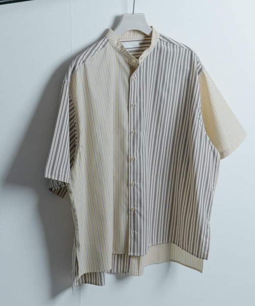 SENSE OF PLACE by URBAN RESEARCH（センスオブプレイスバイアーバンリサーチ）の「『ユニセックス』ストライプブロックドルーズシャツ（シャツ/ブラウス・メンズ・その他1/その他2/その他3・MEDIUM/LARGE）」の12枚目の写真