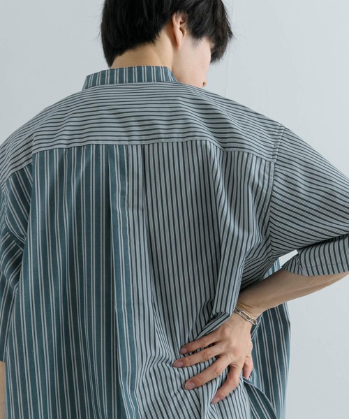 SENSE OF PLACE by URBAN RESEARCH（センスオブプレイスバイアーバンリサーチ）の「『ユニセックス』ストライプブロックドルーズシャツ（シャツ/ブラウス・メンズ・その他1/その他2/その他3・MEDIUM/LARGE）」の21枚目の写真