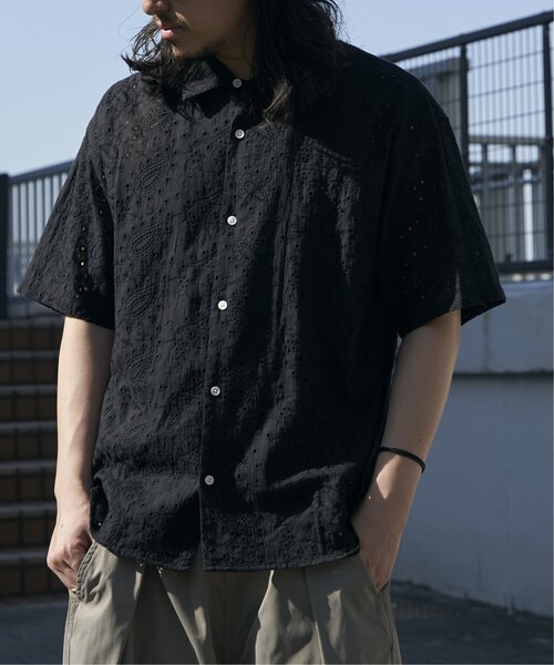 VENCEEXCHANGE（ヴァンスエクスチェンジ）の「エンブロイダリーシャツ（シャツ/ブラウス・メンズ・ブラック/ホワイト・M/L）」の2枚目の写真