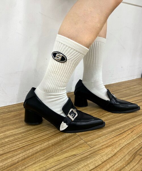 WHO'S WHO gallery（フーズフーギャラリー）の「【SLOPPY/スロッピー】Sロゴソックス（ソックス/靴下・レディース・オフホワイト・FREE）」の2枚目の写真