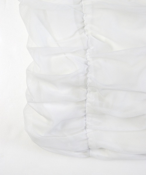 led.tokyo（レッドトウキョウ）の「【led.tokyo】リボンギャザーキャミトップス（Tシャツ/カットソー・レディース・ブラック/ホワイト/ブラウン/パープル・FREE）」の19枚目の写真