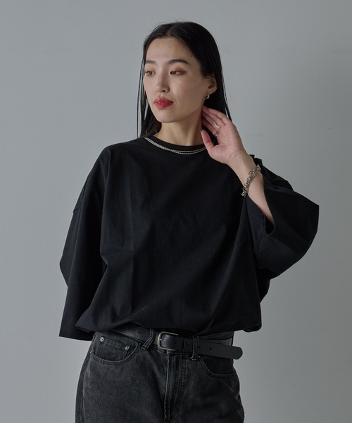 COLONY 2139（コロニートゥーワンスリーナイン）の「接触冷感スーパービッグTシャツ（Tシャツ/カットソー・メンズ・ブラック/ホワイト・MEDIUM/LARGE）」の3枚目の写真