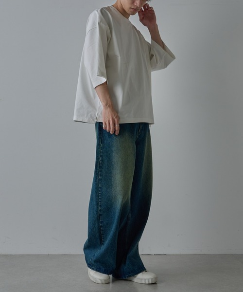 COLONY 2139（コロニートゥーワンスリーナイン）の「接触冷感スーパービッグTシャツ（Tシャツ/カットソー・メンズ・ブラック/ホワイト・MEDIUM/LARGE）」の17枚目の写真