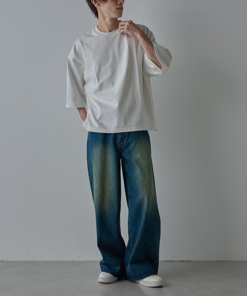 COLONY 2139（コロニートゥーワンスリーナイン）の「接触冷感スーパービッグTシャツ（Tシャツ/カットソー・メンズ・ブラック/ホワイト・MEDIUM/LARGE）」の18枚目の写真