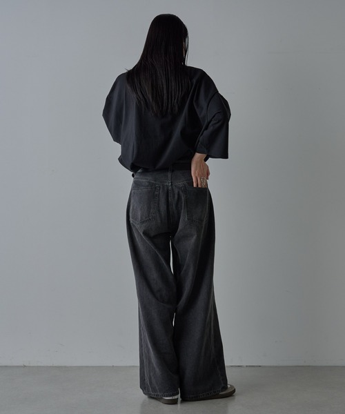 COLONY 2139（コロニートゥーワンスリーナイン）の「接触冷感スーパービッグTシャツ（Tシャツ/カットソー・メンズ・ブラック/ホワイト・MEDIUM/LARGE）」の13枚目の写真