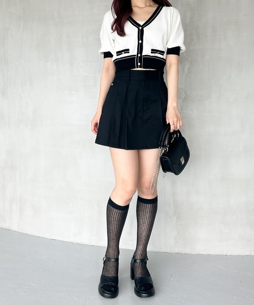 Heather(ヘザー)の「配色ボタンカーディガン(半袖) 126769(カーディガン/ボレロ・レディース・ホワイト系その他/ブラック系その他/ブルー系その他・FREE)」の14枚目の写真