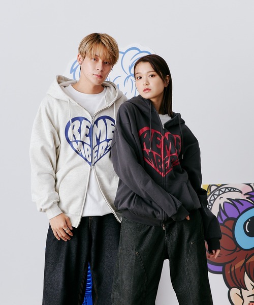 【セール】Remember LOVE Zip Hoodie / リメンバーラブジップフーディー（パーカー）｜Remember.（リメンバー）