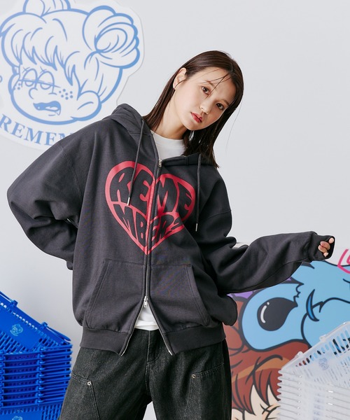 【セール】Remember LOVE Zip Hoodie / リメンバーラブジップフーディー（パーカー）｜Remember.（リメンバー）