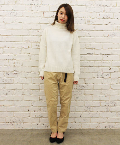 Gramicci（グラミチ）の「【Ciaopanic】×【GRAMICCI】別注　11Ｗストレッチコールナロースウェット（その他パンツ・レディース・アイボリー/チャコールグレー/オリーブ・FREE）」の9枚目の写真