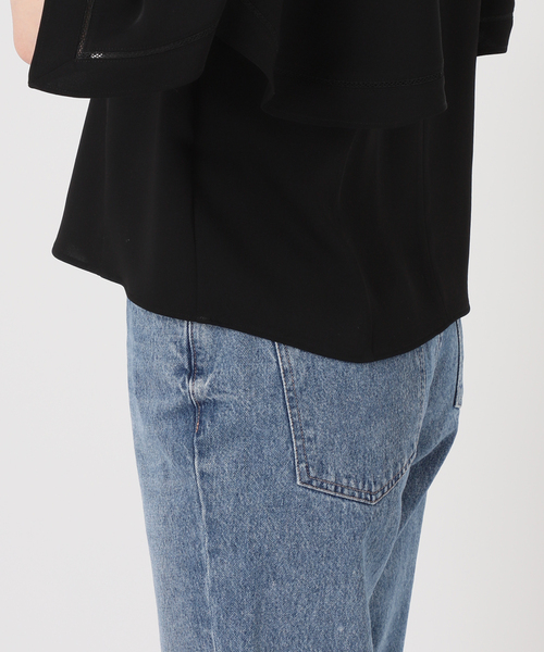 Noble(ノーブル)の「《追加》ラダーラインケープフレアブラウス(シャツ/ブラウス・レディース・ブラック/ホワイト系その他・FREE)」の18枚目の写真