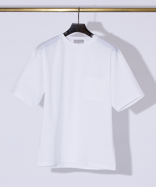 ABAHOUSE GRAY(アバハウスグレイ)の「エアファンクション ポケットTシャツ(Tシャツ/カットソー・メンズ・チャコールグレー/ブルー/ホワイト/ブラック/グレイッシュベージュ・48/46/50)」の2枚目の写真