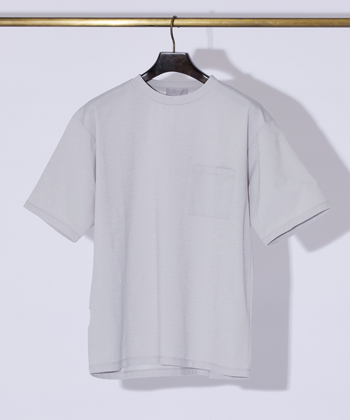 ABAHOUSE GRAY(アバハウスグレイ)の「エアファンクション ポケットTシャツ(Tシャツ/カットソー・メンズ・チャコールグレー/ブルー/ホワイト/ブラック/グレイッシュベージュ・48/46/50)」の4枚目の写真